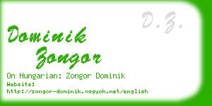 dominik zongor business card